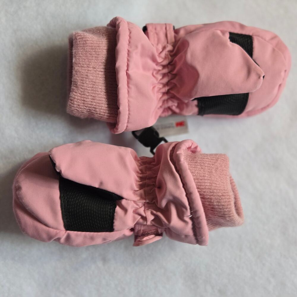 Wildbreakers Girl's Pink Mittens, Thinsulate, Size 1-2 Years, Snow Ski Winter